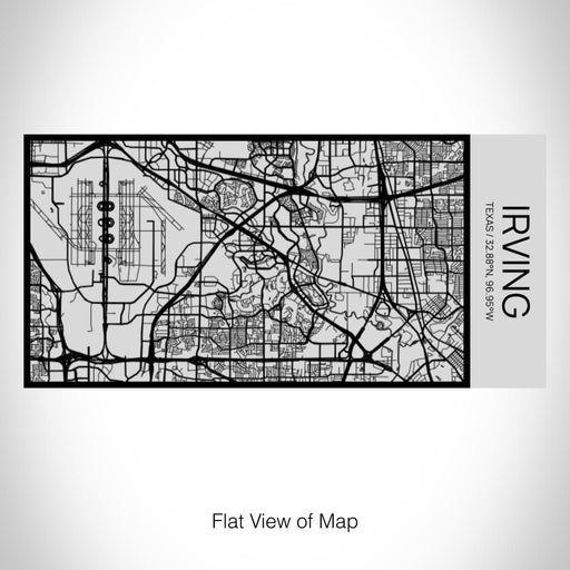 Rendered View of Irving Texas Map on 17oz Stainless Steel Insulated Cola Bottle in Stainless