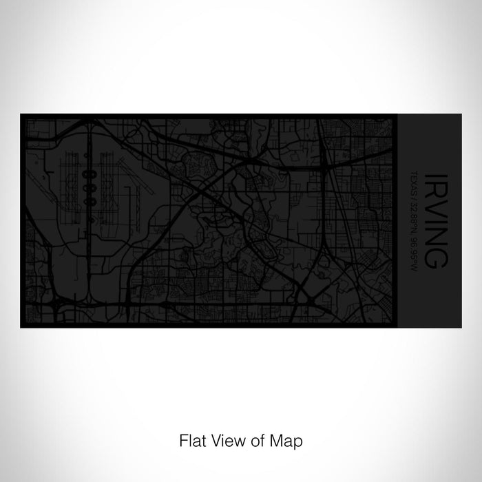 Rendered View of Irving Texas Map on 17oz Stainless Steel Insulated Cola Bottle in Stainless in Matte Black