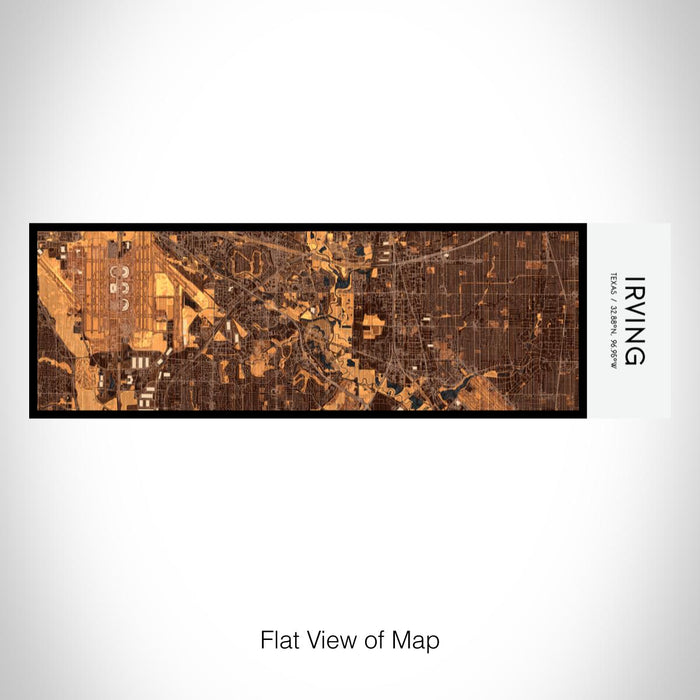 Rendered View of Irving Texas Map on 10oz Stainless Steel Insulated Cup in Ember with Sliding Lid