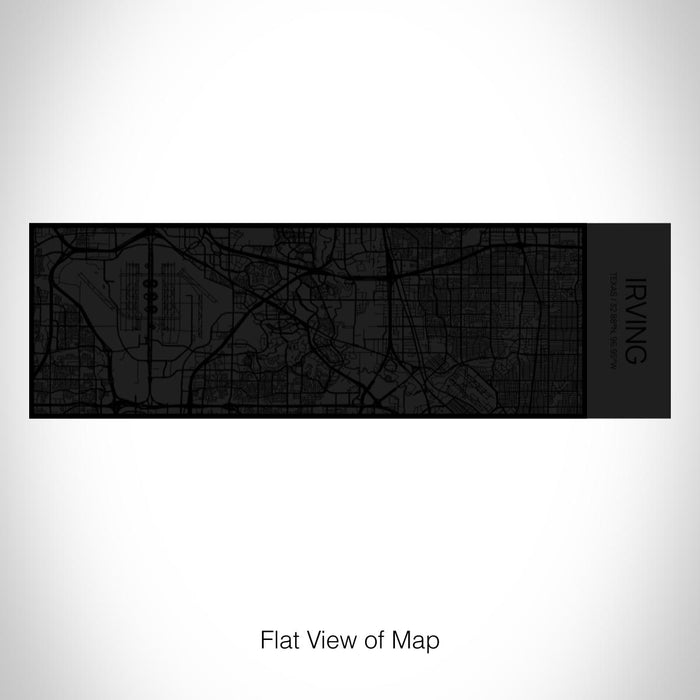 Rendered View of Irving Texas Map on 10oz Stainless Steel Insulated Cup in Matte Black with Sliding Lid