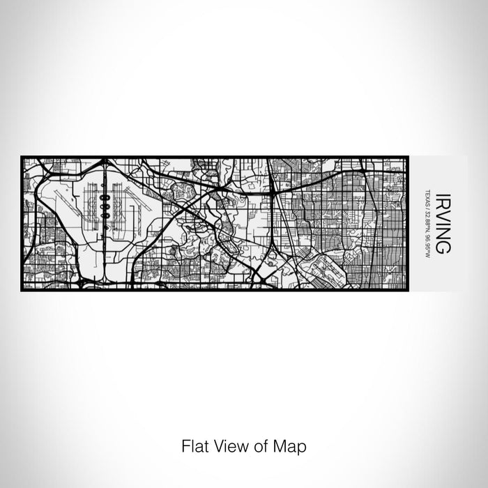 Rendered View of Irving Texas Map on 10oz Stainless Steel Insulated Cup in Matte White with Sliding Lid