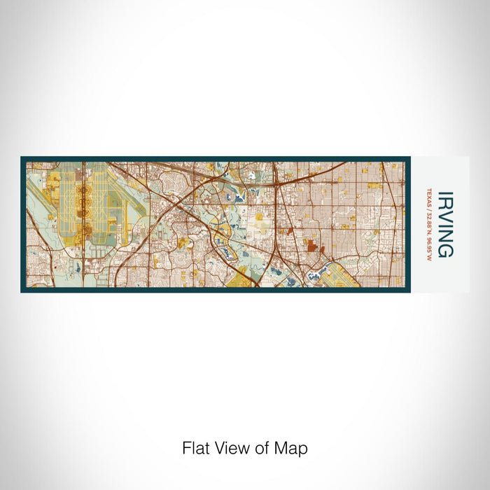 Rendered View of Irving Texas Map on 10oz Stainless Steel Insulated Cup in Woodblock with Sliding Lid