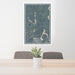 24x36 Itasca Minnesota Map Print Portrait Orientation in Afternoon Style Behind 2 Chairs Table and Potted Plant