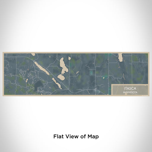 Flat View of Map Custom Itasca Minnesota Map Enamel Mug in Afternoon