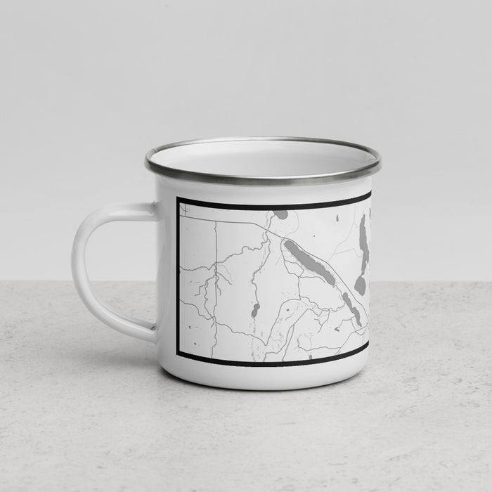 Left View Custom Itasca Minnesota Map Enamel Mug in Classic