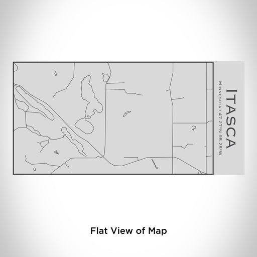 Rendered View of Itasca Minnesota Map Engraving on 17oz Stainless Steel Insulated Cola Bottle