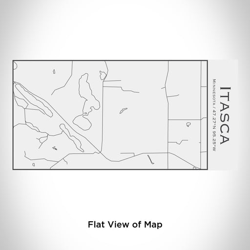 Rendered View of Itasca Minnesota Map Engraving on 17oz Stainless Steel Insulated Cola Bottle in White