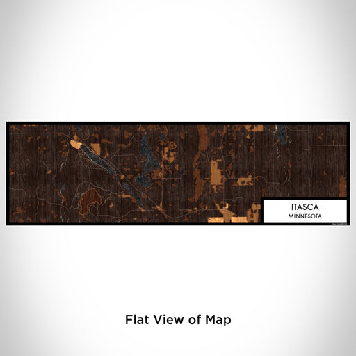 Flat View of Map Custom Itasca Minnesota Map Enamel Mug in Ember