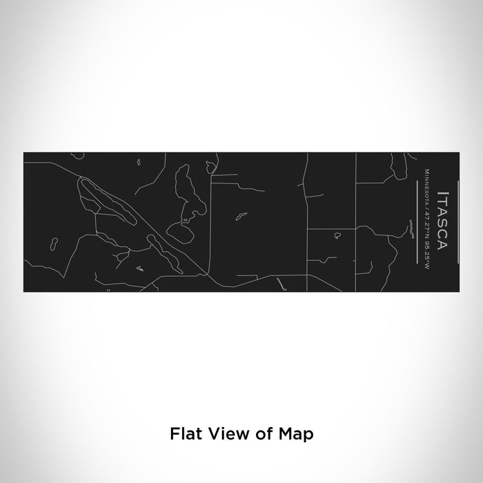 Rendered View of Itasca Minnesota Map Engraving on 10oz Stainless Steel Insulated Cup with Sliding Lid in Black