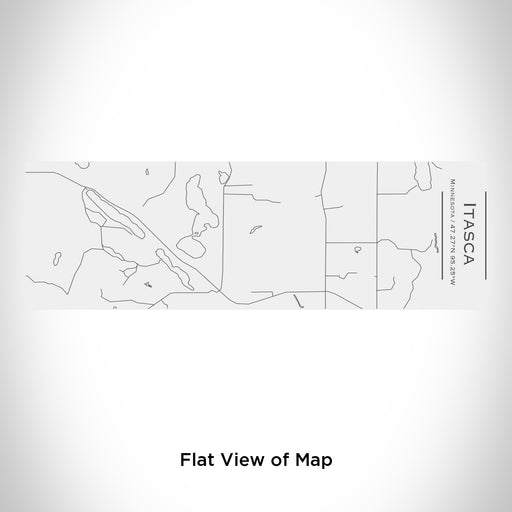 Rendered View of Itasca Minnesota Map Engraving on 10oz Stainless Steel Insulated Cup with Sliding Lid in White