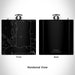 Rendered View of Itasca Minnesota Map Engraving on 6oz Stainless Steel Flask in Black