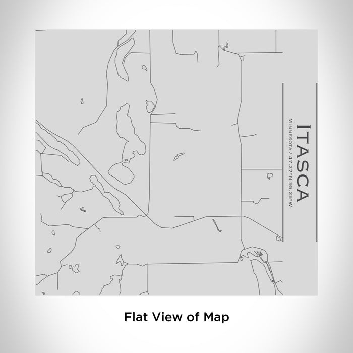 Rendered View of Itasca Minnesota Map Engraving on 17oz Stainless Steel Insulated Tumbler