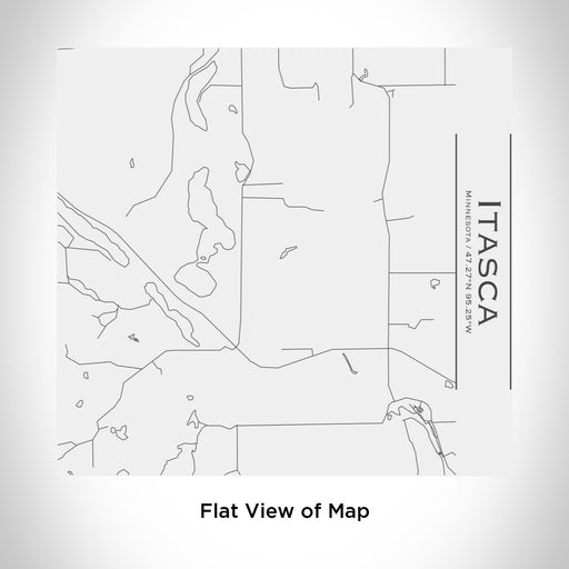 Rendered View of Itasca Minnesota Map Engraving on 17oz Stainless Steel Insulated Tumbler in White