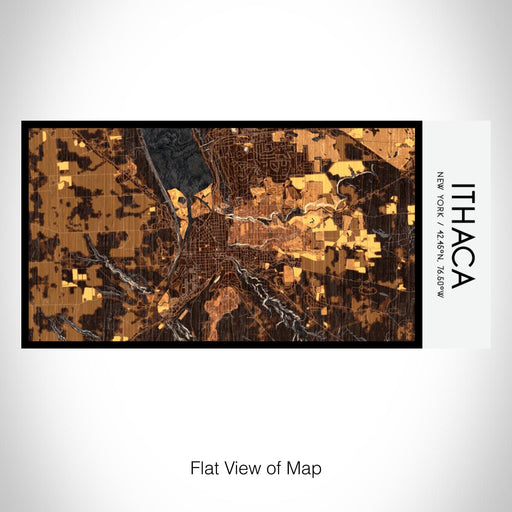 Rendered View of Ithaca New York Map on 17oz Stainless Steel Insulated Bottle with printed ember style map