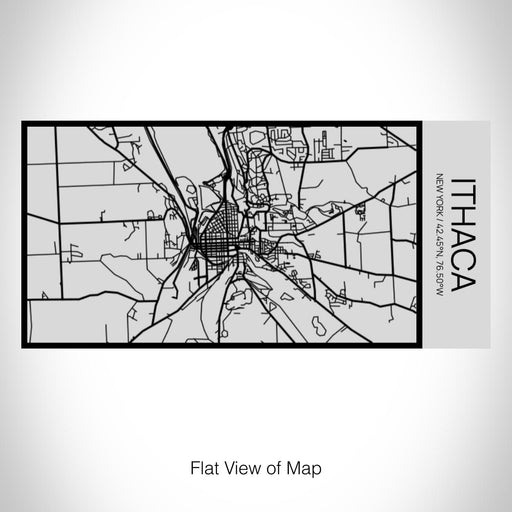 Rendered View of Ithaca New York Map on 17oz Stainless Steel Insulated Cola Bottle in Stainless