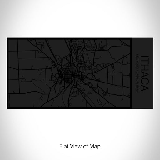 Rendered View of Ithaca New York Map on 17oz Stainless Steel Insulated Cola Bottle in Stainless in Matte Black