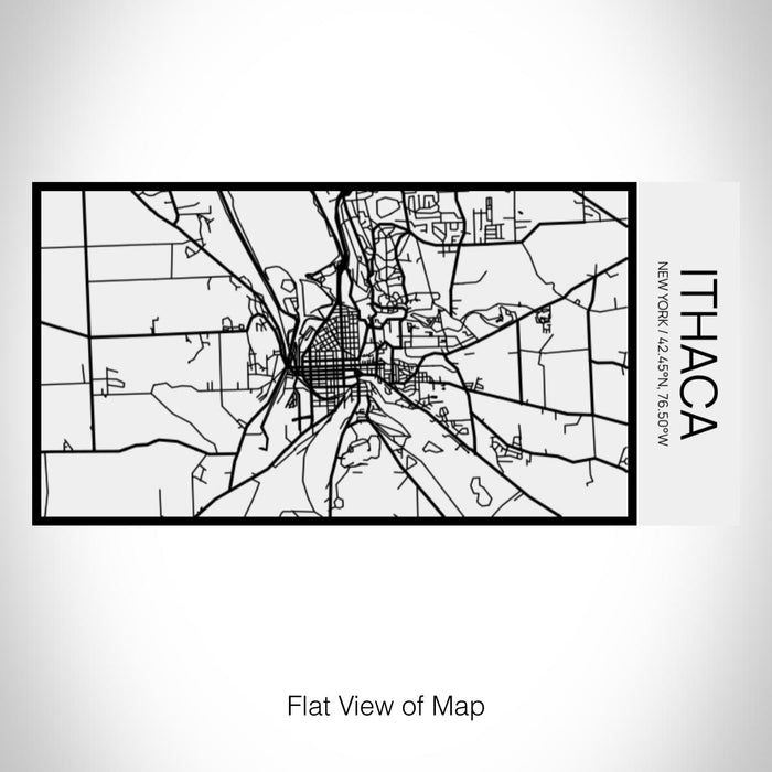 Rendered View of Ithaca New York Map on 17oz Stainless Steel Insulated Cola Bottle in Stainless in Matte White