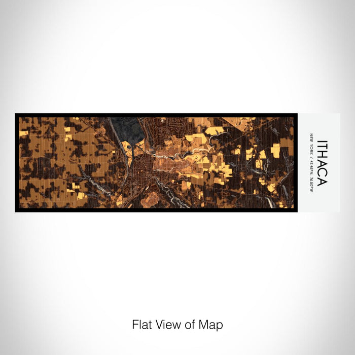 Rendered View of Ithaca New York Map on 10oz Stainless Steel Insulated Cup in Ember with Sliding Lid