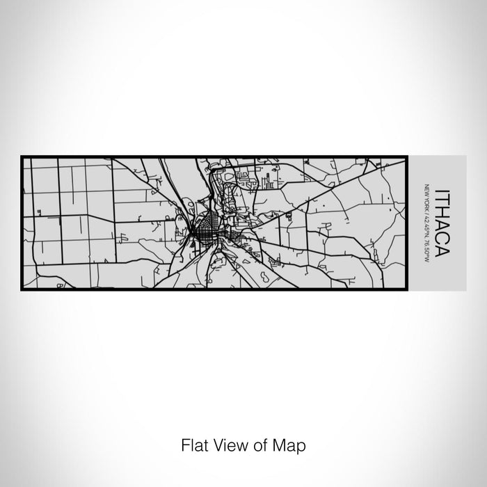 Rendered View of Ithaca New York Map on 10oz Stainless Steel Insulated Cup with Sipping Lid