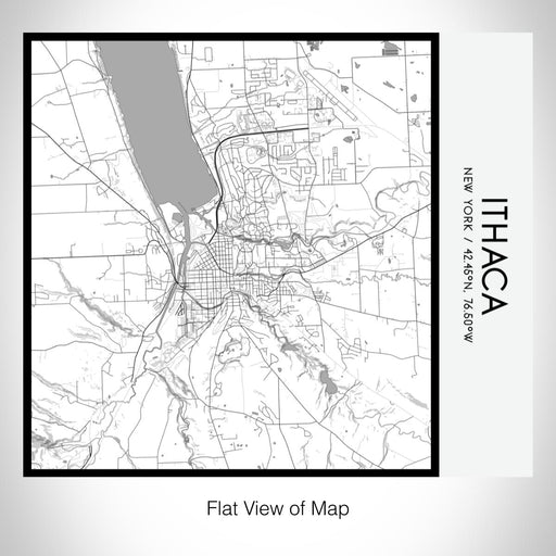 Rendered View of Ithaca New York Map on 17oz Stainless Steel Insulated Tumbler in Classic Map Style
