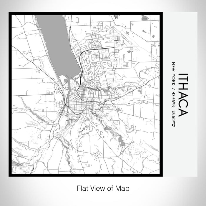 Rendered View of Ithaca New York Map on 17oz Stainless Steel Insulated Tumbler in Classic Map Style