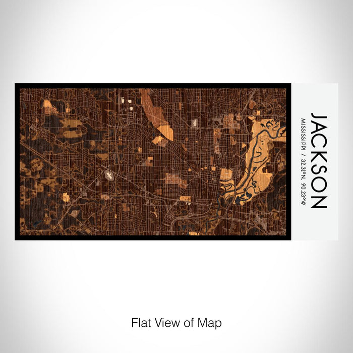 Rendered View of Jackson Mississippi Map on 17oz Stainless Steel Insulated Bottle with printed ember style map