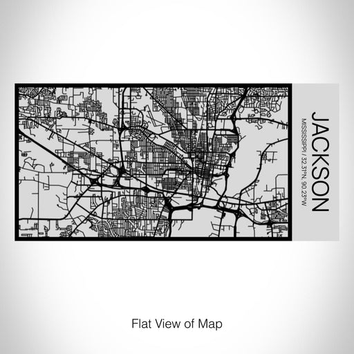 Rendered View of Jackson Mississippi Map on 17oz Stainless Steel Insulated Cola Bottle in Stainless
