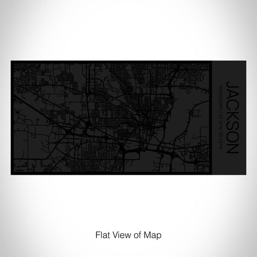 Rendered View of Jackson Mississippi Map on 17oz Stainless Steel Insulated Cola Bottle in Stainless in Matte Black