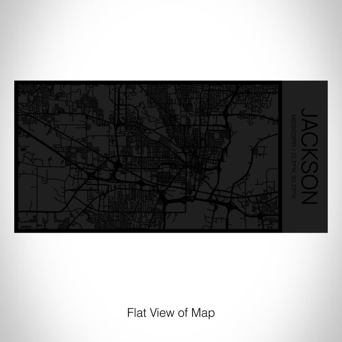 Rendered View of Jackson Mississippi Map on 17oz Stainless Steel Insulated Cola Bottle in Stainless in Matte Black