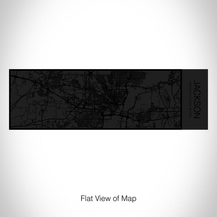 Rendered View of Jackson Mississippi Map on 10oz Stainless Steel Insulated Cup in Matte Black with Sliding Lid