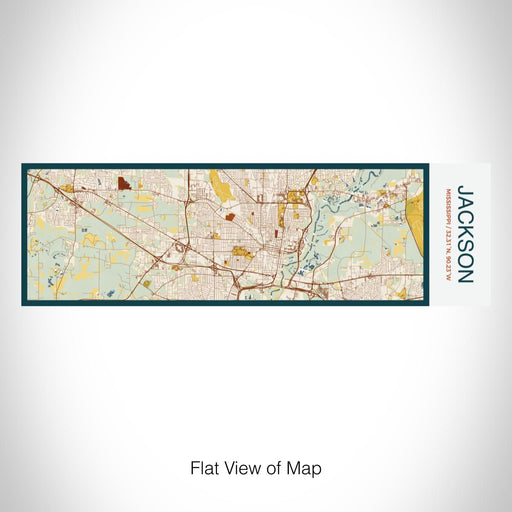 Rendered View of Jackson Mississippi Map on 10oz Stainless Steel Insulated Cup in Woodblock with Sliding Lid