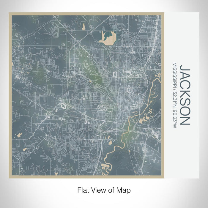 Rendered View of Jackson Mississippi Map on 17oz Stainless Steel Insulated Tumbler in Afternoon Map Style