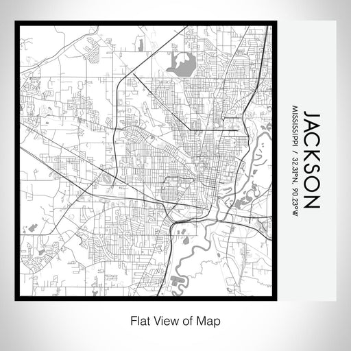 Rendered View of Jackson Mississippi Map on 17oz Stainless Steel Insulated Tumbler in Classic Map Style