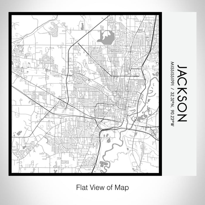 Rendered View of Jackson Mississippi Map on 17oz Stainless Steel Insulated Tumbler in Classic Map Style