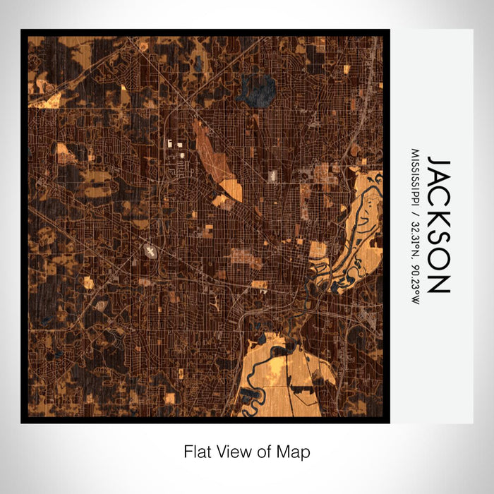 Rendered View of Jackson Mississippi Map on 17oz Stainless Steel Insulated Tumbler in Ember Map Style