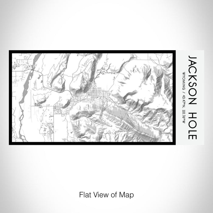 Rendered View of Jackson Hole Wyoming Map on 17oz Stainless Steel Insulated Bottle with printed classic style map