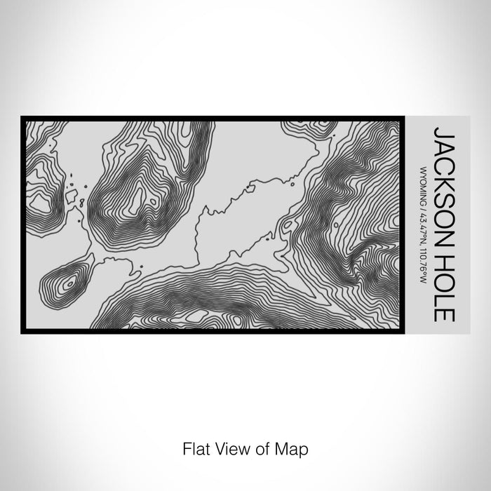 Rendered View of Jackson Hole Wyoming Map on 17oz Stainless Steel Insulated Cola Bottle in Stainless