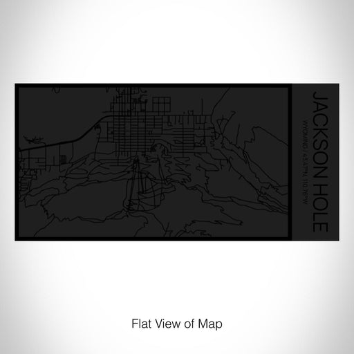 Rendered View of Jackson Hole Wyoming Map on 17oz Stainless Steel Insulated Cola Bottle in Stainless in Matte Black
