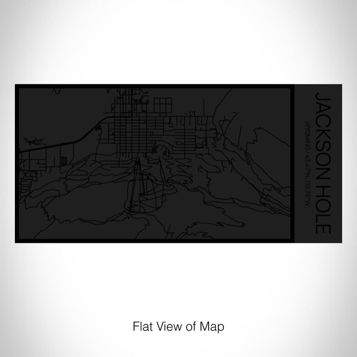 Rendered View of Jackson Hole Wyoming Map on 17oz Stainless Steel Insulated Cola Bottle in Stainless in Matte Black
