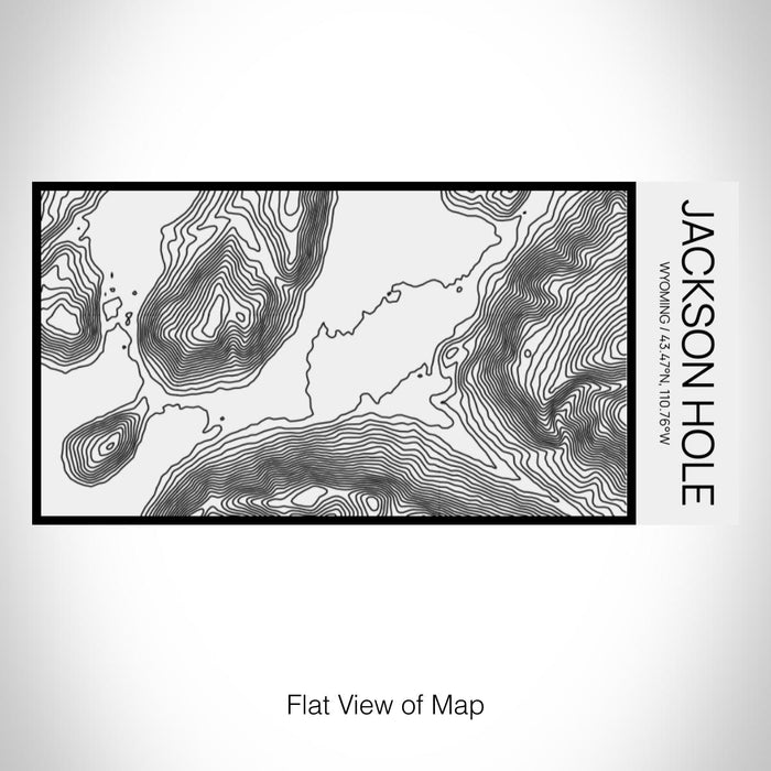 Rendered View of Jackson Hole Wyoming Map on 17oz Stainless Steel Insulated Cola Bottle in Stainless in Matte White