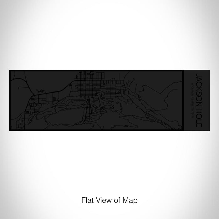 Rendered View of Jackson Hole Wyoming Map on 10oz Stainless Steel Insulated Cup in Matte Black with Sliding Lid