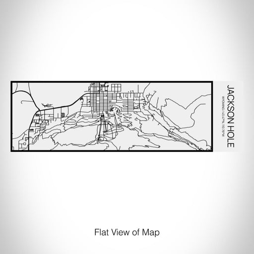 Rendered View of Jackson Hole Wyoming Map on 10oz Stainless Steel Insulated Cup in Matte White with Sliding Lid