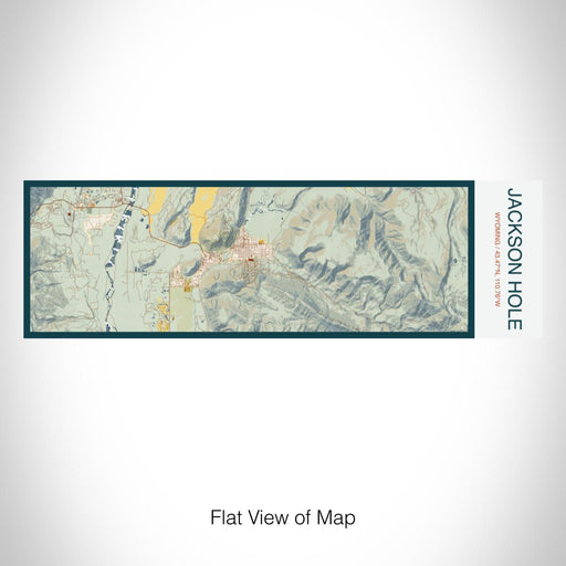 Rendered View of Jackson Hole Wyoming Map on 10oz Stainless Steel Insulated Cup in Woodblock with Sliding Lid