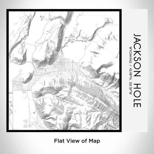 Rendered View of Jackson Hole Wyoming Map on 17oz Stainless Steel Insulated Tumbler in Classic Map Style