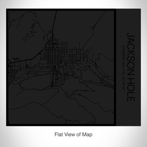Rendered View of Jackson Hole Wyoming Map on 17oz Stainless Steel Insulated Tumbler in Matte Black with Tactile Lines