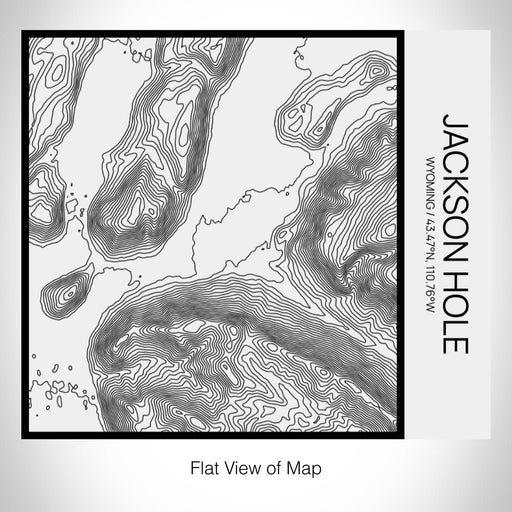 Rendered View of Jackson Hole Wyoming Map on 17oz Stainless Steel Insulated Tumbler in Matte White with Tactile Lines