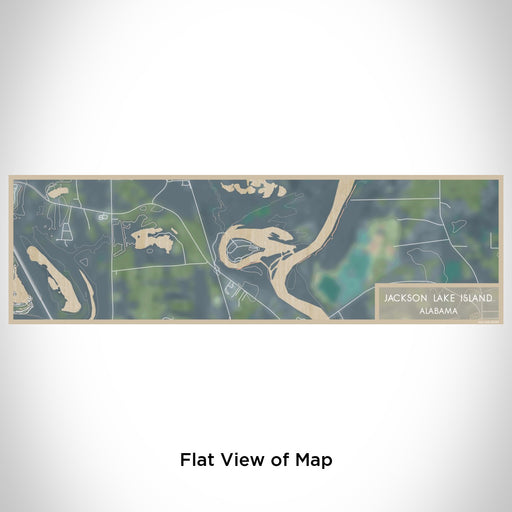 Flat View of Map Custom Jackson Lake Island Alabama Map Enamel Mug in Afternoon