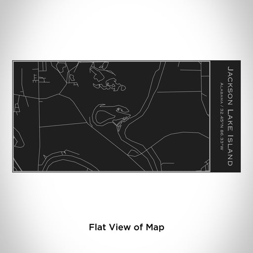 Rendered View of Jackson Lake Island Alabama Map Engraving on 17oz Stainless Steel Insulated Cola Bottle in Black