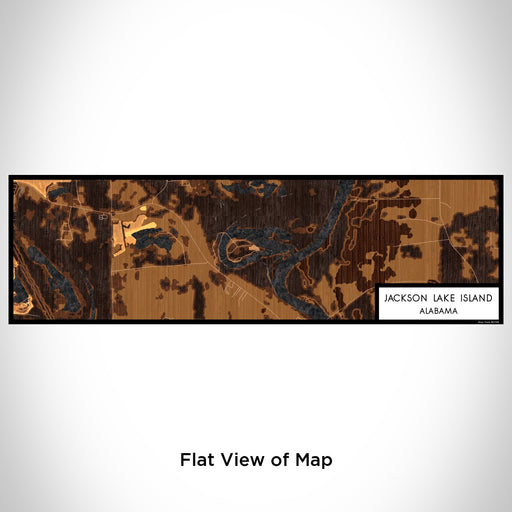 Flat View of Map Custom Jackson Lake Island Alabama Map Enamel Mug in Ember