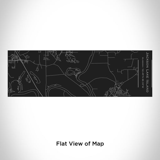 Rendered View of Jackson Lake Island Alabama Map Engraving on 10oz Stainless Steel Insulated Cup with Sliding Lid in Black